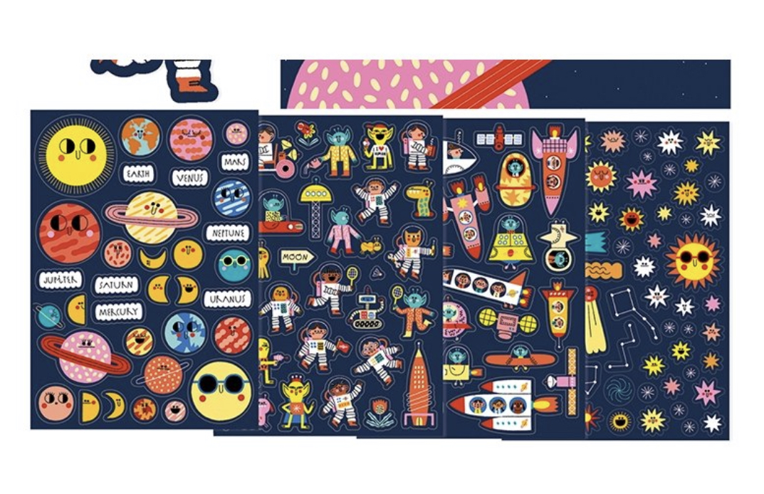 Samolepky snímatelné - Vesmír 