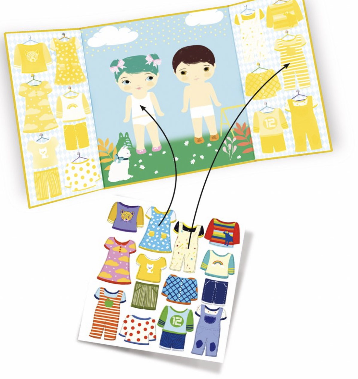 Samolepky přemístitelné - Oblečení