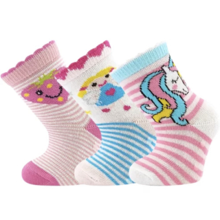 Ponožky Filípek2 ABS holka set 3ks BONA - protiskluzové