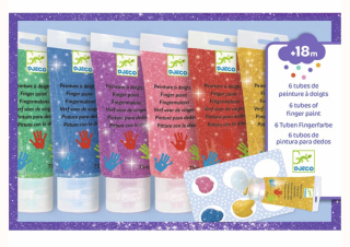 Prstové barvy v tubě TŘPYTIVÉ