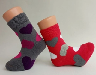 Srdce froté ponožky bavlněné 