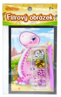 Flitrový obrázek - Dino