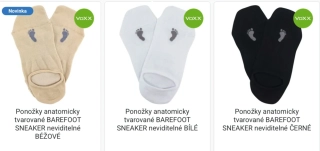 Ponožky anatomicky tvarované BAREFOOT SNEAKER neviditelné