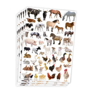 Samolepky- domácí zvířata, 300 ks