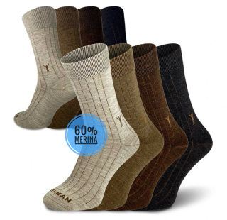 Northman 60%merina DINO 4ks - hnědá