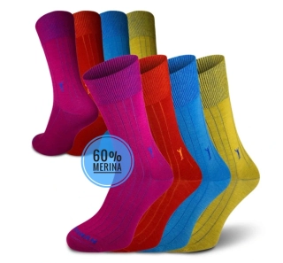 Northman 60%merina DINO 4ks - barevný mix