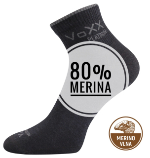 Radik merino 80% tenke se stříbrem - černá