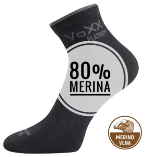 Radik merino 80% tenke se stříbrem - černá