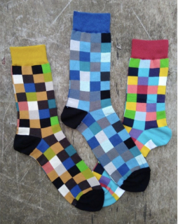 Ponožky bavlněné kostky