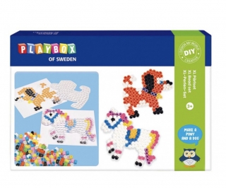 Zažehlovací korálky velké XL, 600 ks, koník a pejsek