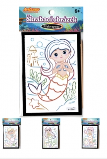 Škrabací obrázky - překvapení - Mořské víly