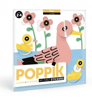 Přemístitelné samolepky - POPPIK Moje první samolepky Na řece