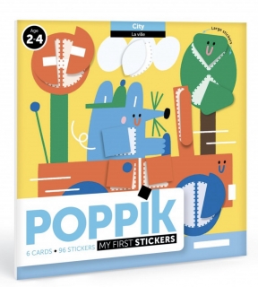 Přemístitelné samolepky - POPPIK Moje první samolepky Ve městě
