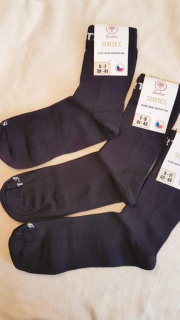 Surtex merino ponožky dospělé Activ 80%merina černé jaro/podzim