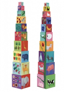 Krabičková věž Příroda a zvířátka - kostky