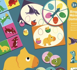 Bingo, pexeso a domino Dinosauři