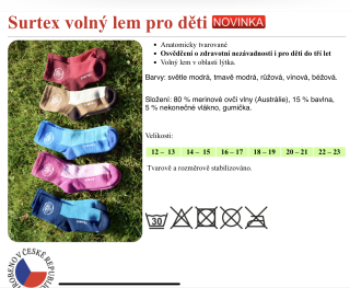 Surtex dětské 80% zimní