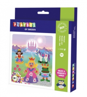 Zažehlovací korálky- Princezny 2000ks korálků, 3 předlohy