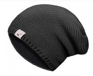 DĚTSKÁ ČEPICE PLETENÁ, ČERNÁ