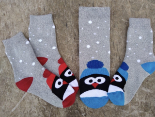 ZIMNÍ FROTÉ PONOŽKY PENGUIN