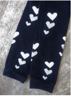 Bavlněné legíny pletené srdce
