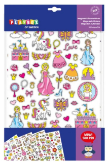 Samolepky - princezny, 500 ks