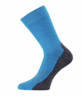 Merino ponožky tenké prodloužené modré