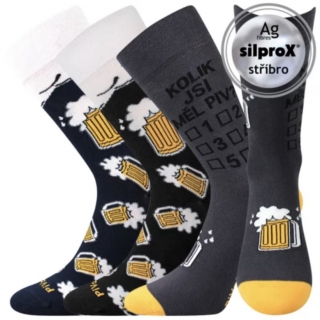 Ponožky PiVo 2 - SET 3ks VOXX se stříbrem