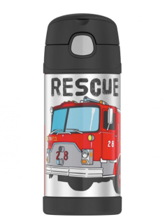Dětská termoska s brčkem - hasiči