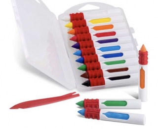 Voskové pastelky 10ks, 9 x 80mm