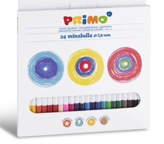 Pastelky šestihranné 24ks - MINABELLA, tuha Ø 3,8mm,