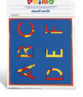 Plastové šablony 6ks, motiv ABECEDA