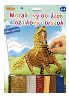 Mozaikový obrázek - Hnědý kůň